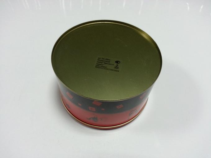 빨강에 의하여 착색되는 음식 급료 주석 콘테이너/원주 모양 생철판 깡통