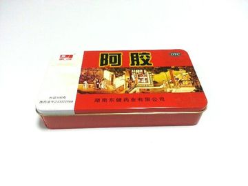 중국 빨강은 덮개/뚜껑의 간격 0.23mm를 가진 정연한 주석 콘테이너를 인쇄했습니다 협력 업체