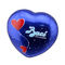 중국 Baci 초콜렛 주석 상자 심장에 의하여 형성된 금속은 기본적인 파란 색깔로 할 수 있습니다 수출업자