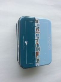 파란 과자 금속 주석 콘테이너, Eco 친절한 정연한 주석 상자 협력 업체