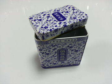 중국 덮개, 차 저장/포장되는 선물을 가진 파란과 백색 사기그릇 상자 대리점
